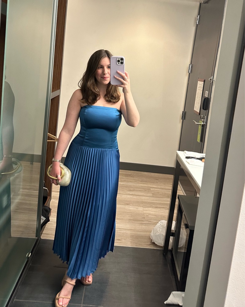 A&F Giselle Drop-Waist Maxi Dress by Abercrombie and Fitch - Pickle