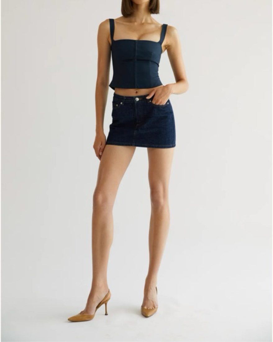 Orseund Iris Minimal Bustier In Navy by Orseund Iris - Pickle