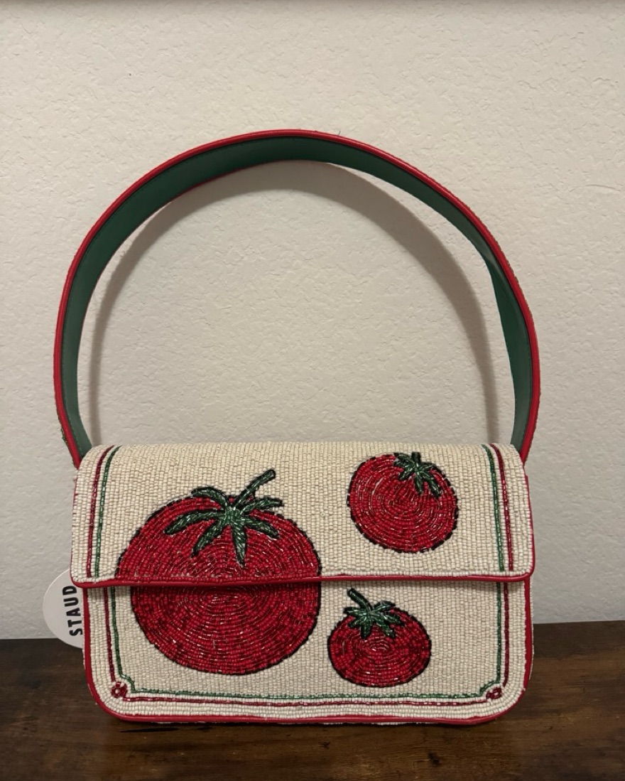 STAUD TOMMY BEADED BAG TOMATO by Staud - Pickle