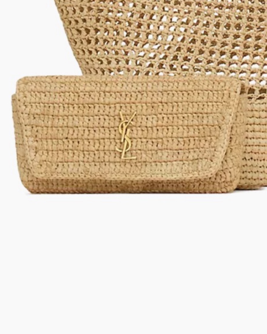YSL Saint Laurent Beach Vacation Tote by YSL - Pickle