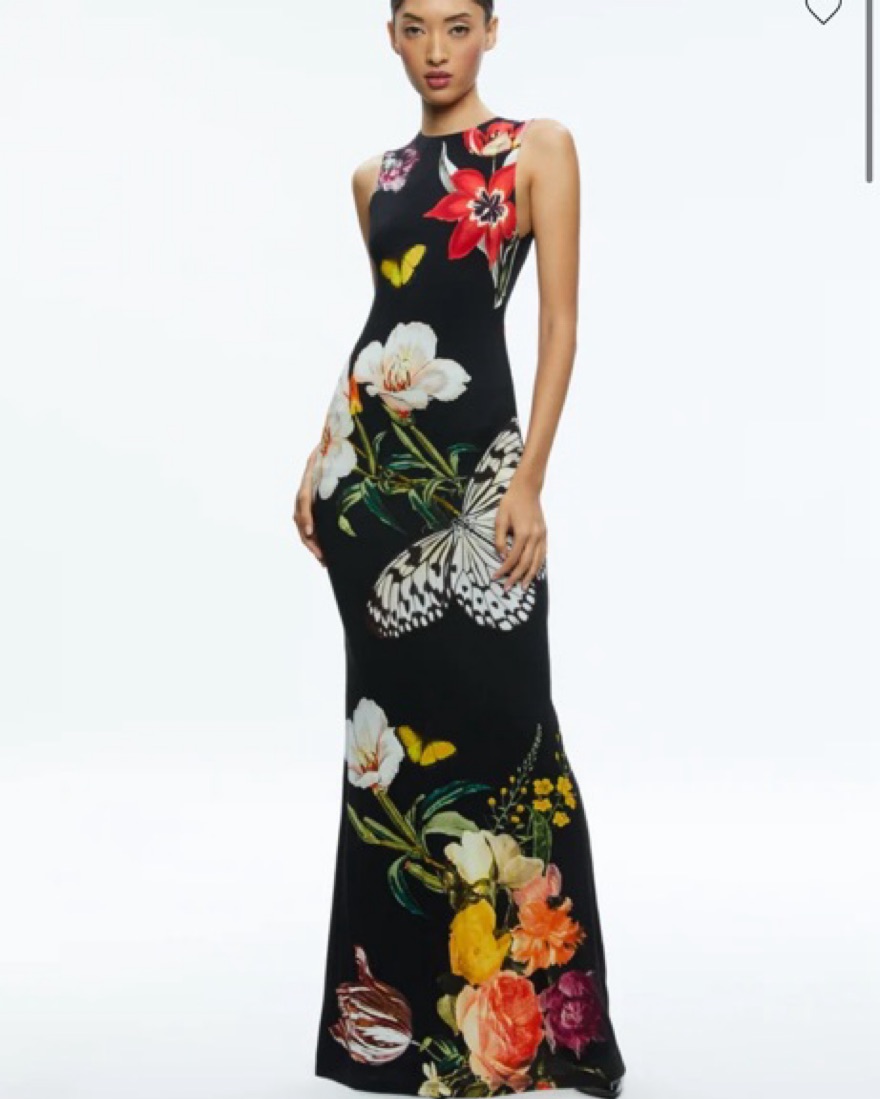 Alice + Olivia Delora Flora Maxi Dress by Alice & Olivia - Pickle