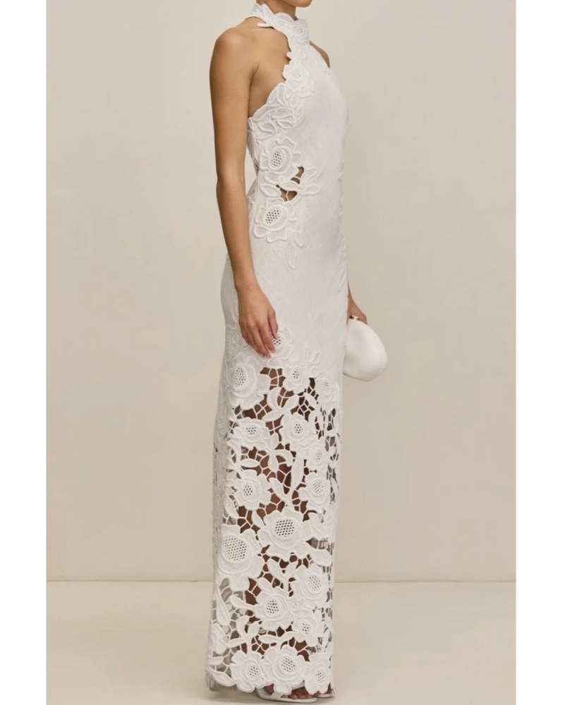 Cult Gaia Tamara Bridal Halter Dress by Cult Gaia - Pickle