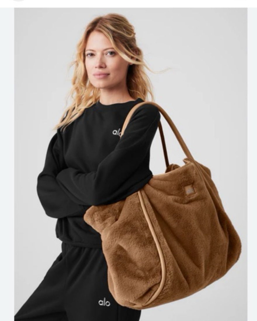 Alo Fur Carry All Tote by Alo Yoga - Pickle