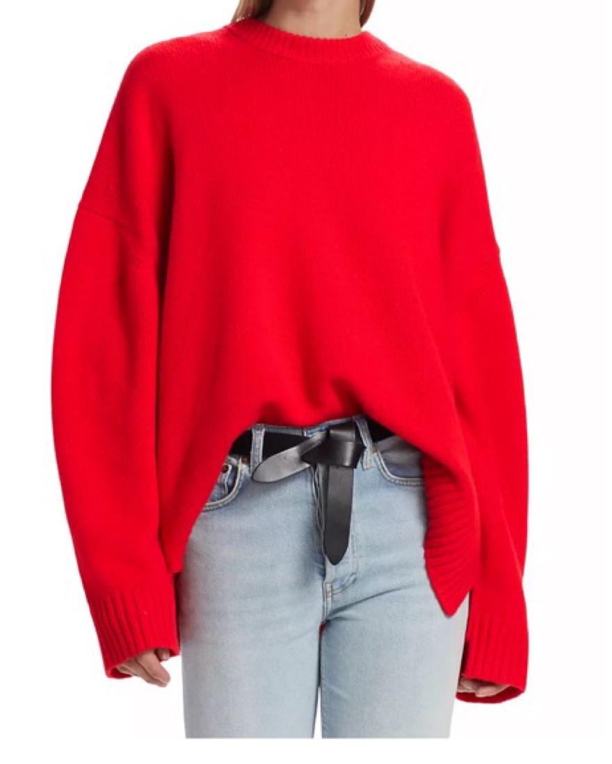 A.L.C. Cashmere/Wool Ayden Red Sweater by ALC - Pickle