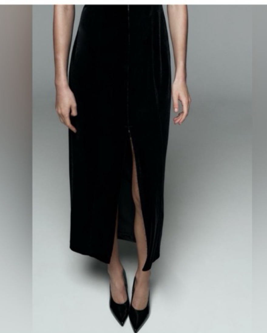 Zara Velvet Corset Midi Dress by Zara - Pickle