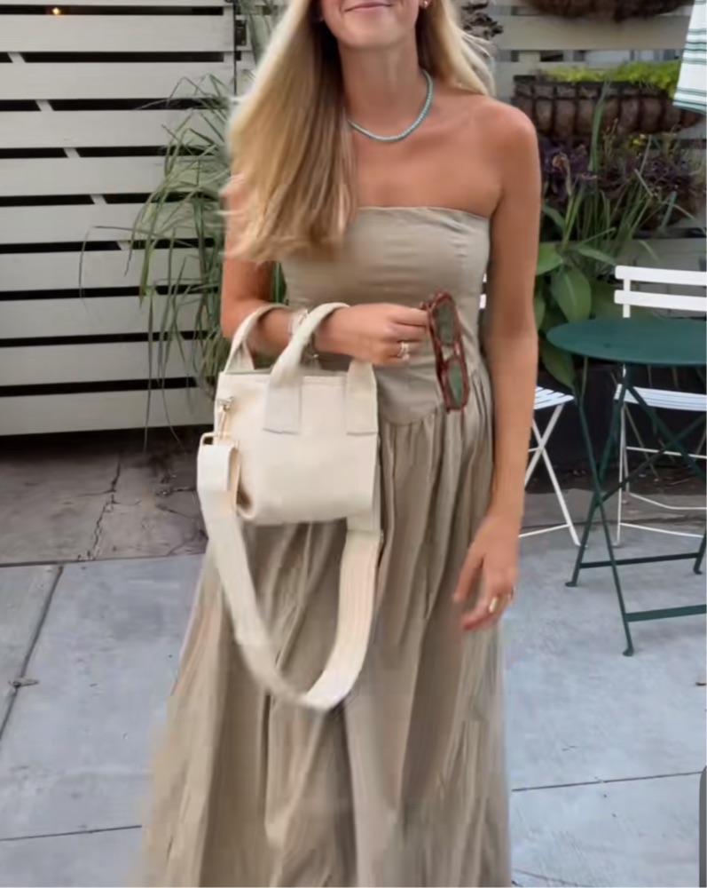 トップス w.w WeWoreWhat Corset Maxi Dress by WeWoreWhat - Pickle