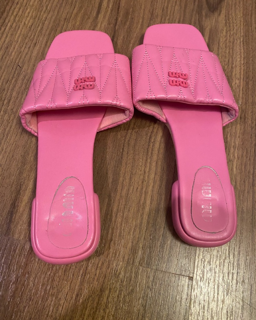 Miu Miu Pink Sandals by Miu Miu - Pickle