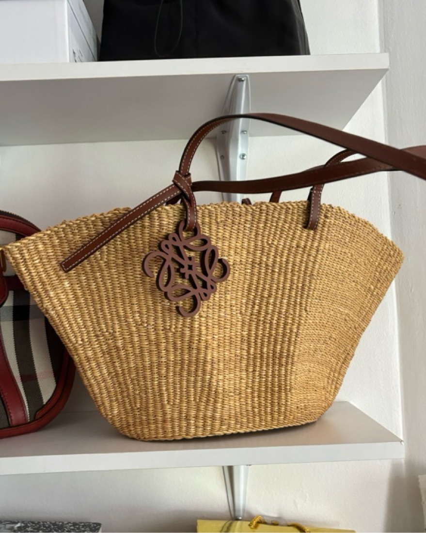 Loewe Raffia Shell Bag by Loewe - Pickle