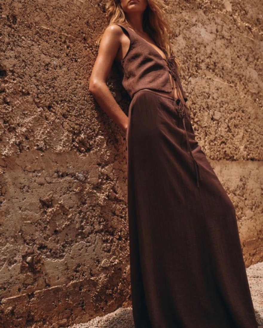 Zara Two Piece Brown Set by Zara - Pickle