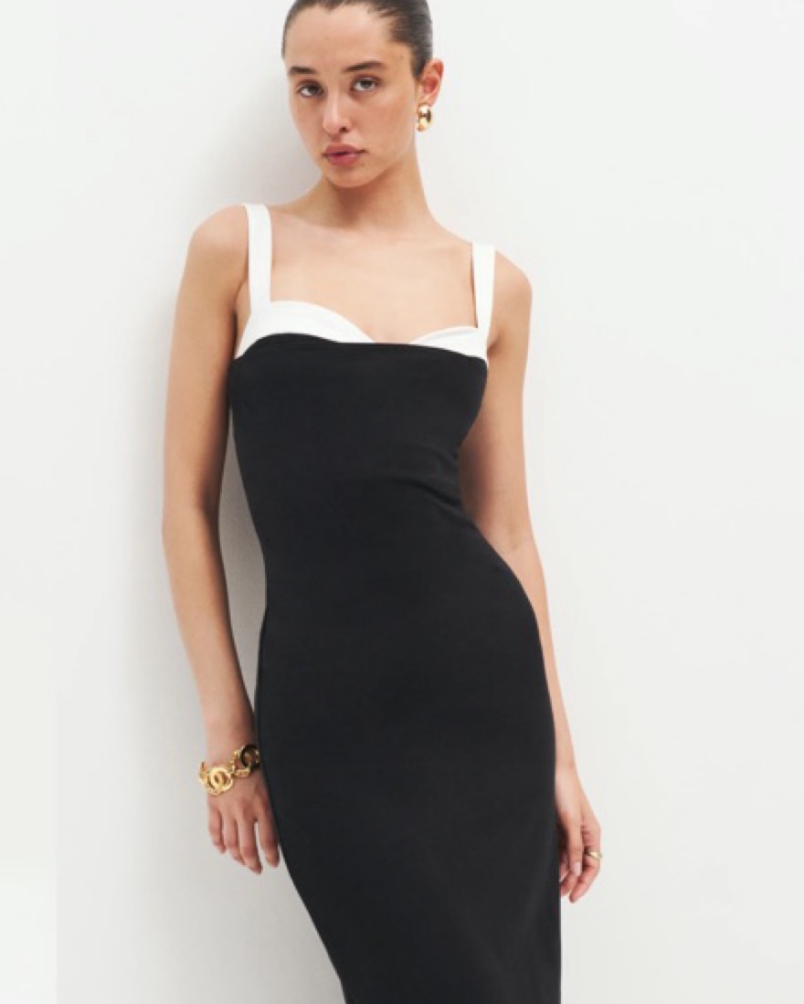 Reformation Two Tone Knit Dress by Reformation - Pickle