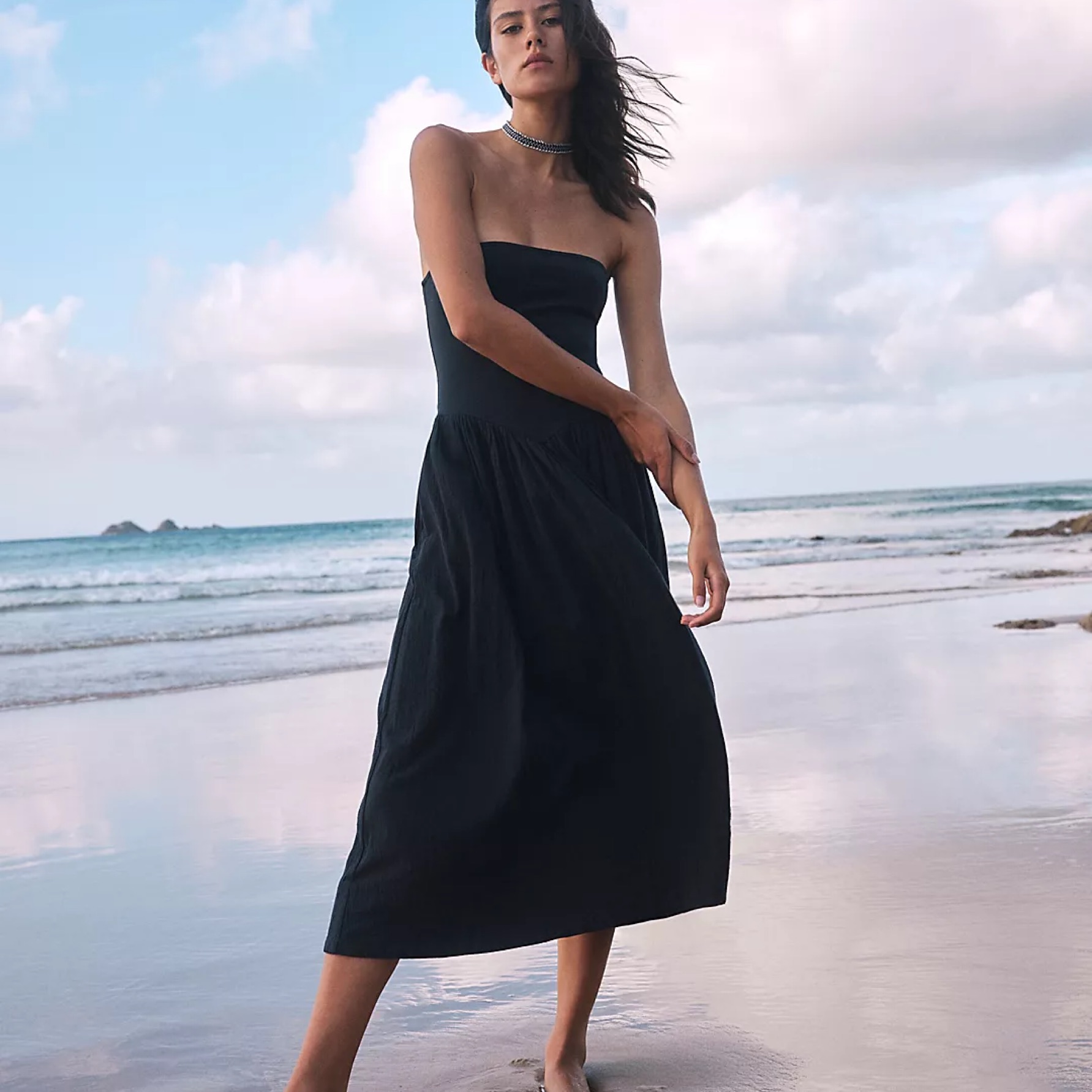 トップス pedestal Free People Onda Drop Waist Tube Midi by Free People - Pickle