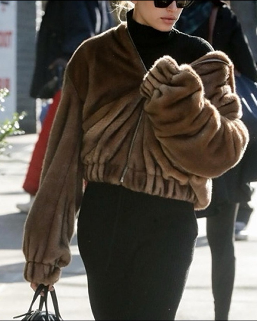 Helmut Lang Black Faux Fur Hoodie! by Helmut Lang - Pickle