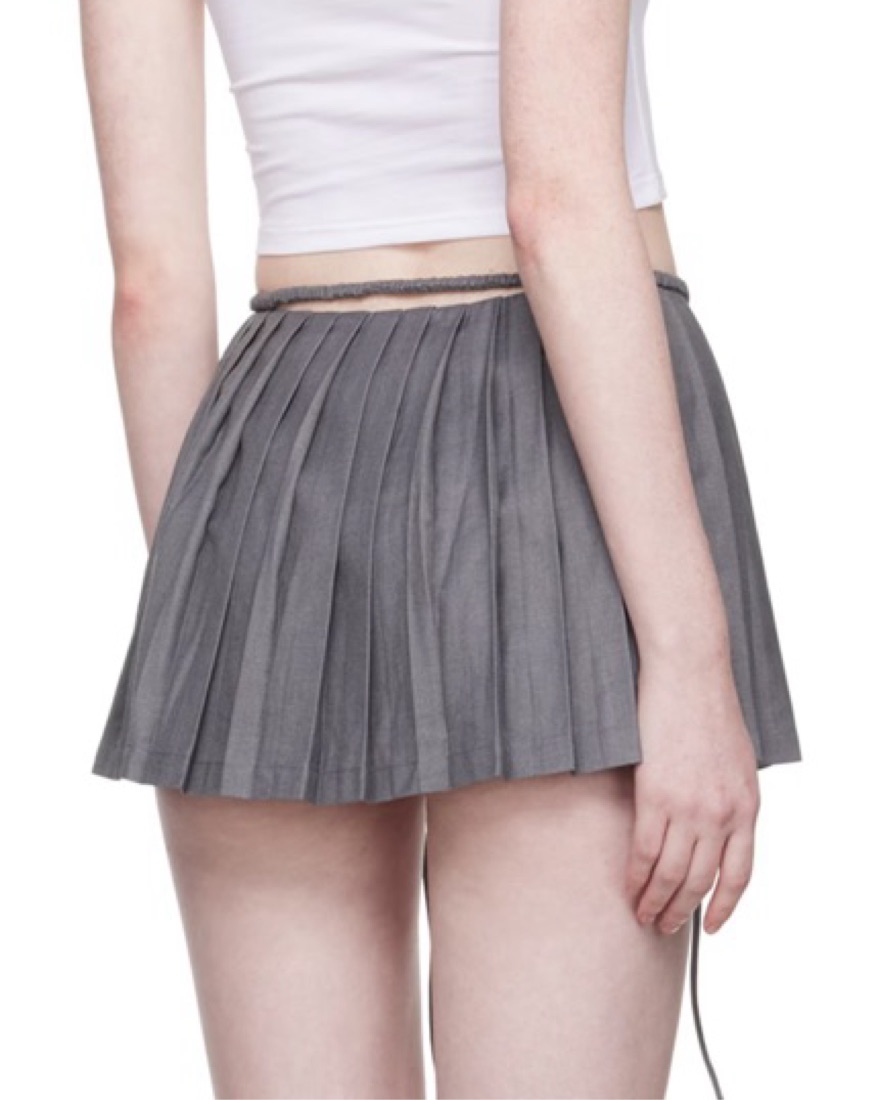 ★Porta★ LOW WAIST MINI COTTON SKIRT SHORTS GREY 24WT24 Bureau Mini Skirt | Aritzia INTL