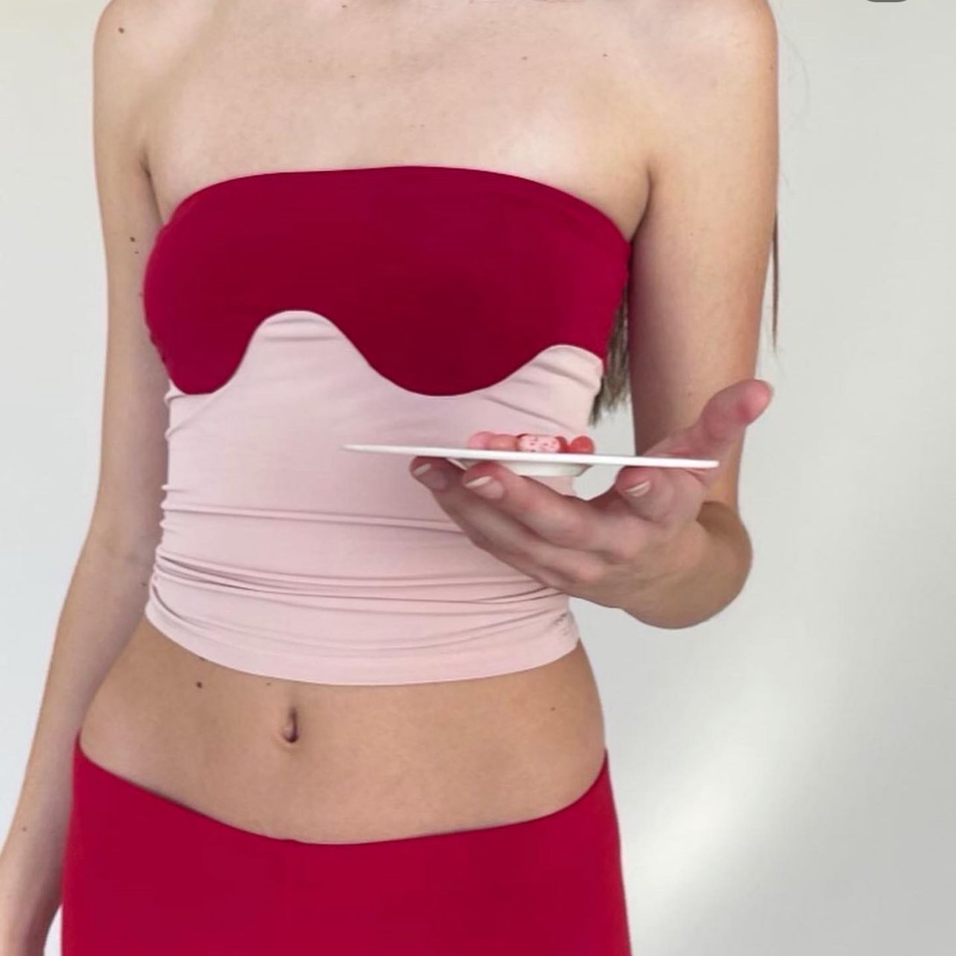 Orseund Iris Abstract Tube Top by Orseund Iris - Pickle