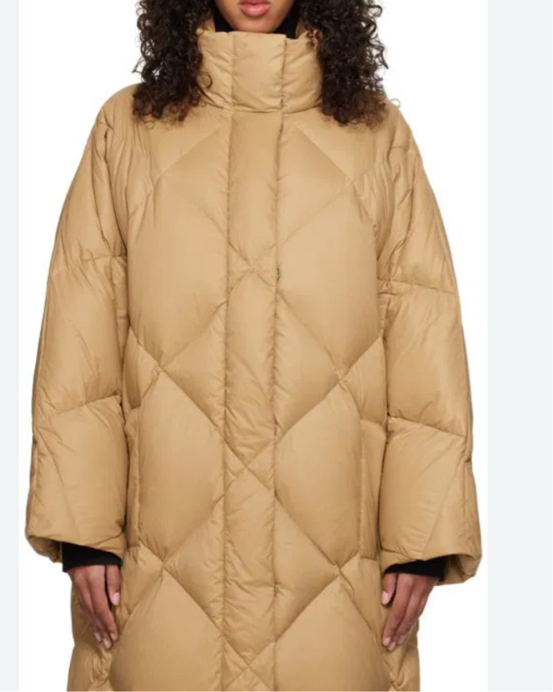 STAND Studio Oversized Puffer Coat - Tan by Stand Studio - Pickle
