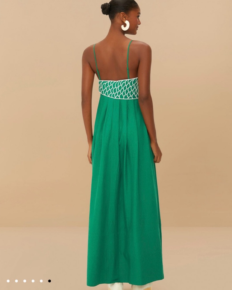 Farm Rio Green Fish Top Maxi Dress by Farm Rio - Pickle