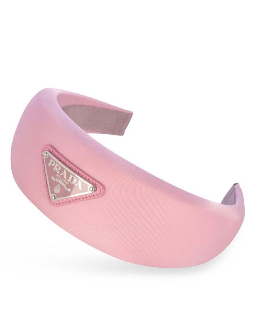 Pink nylon Prada headband by Prada - Pickle