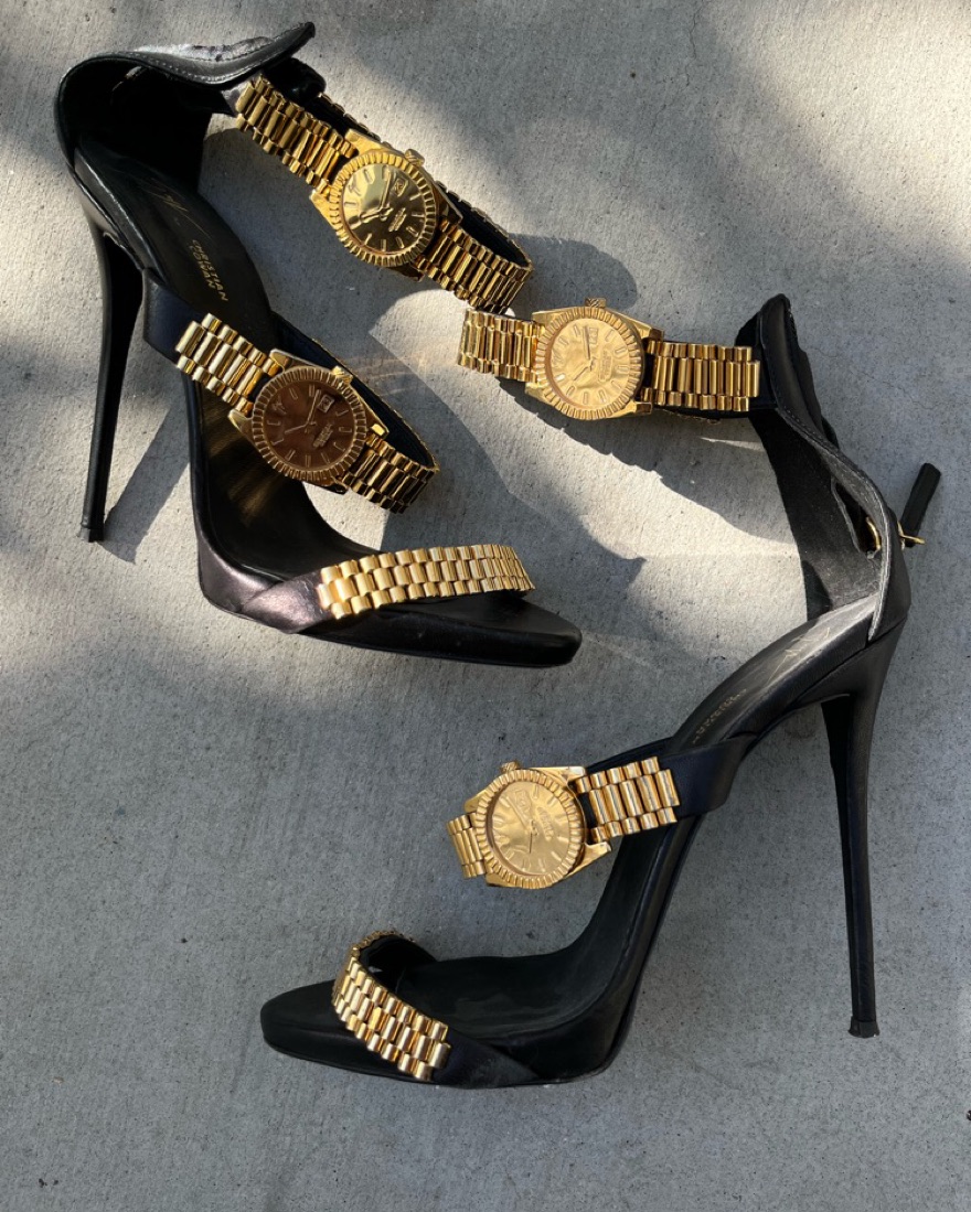 Giuseppe Zanotti X Christian Cowan Heel by Christian Cowan - Pickle