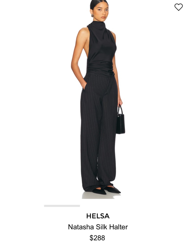 Helsa Silk Halter Top by Helsa - Pickle