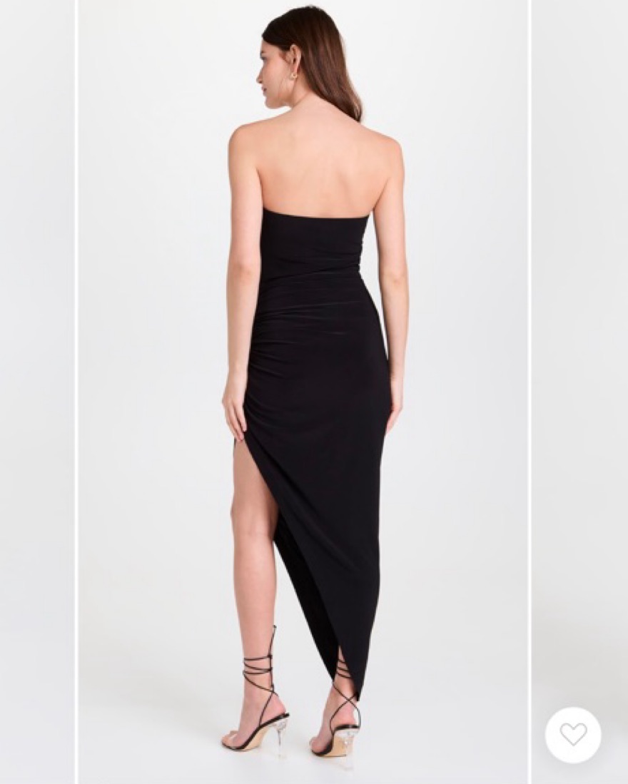 Norma Kamali Strapless Side Drape Gown by Norma Kamali - Pickle