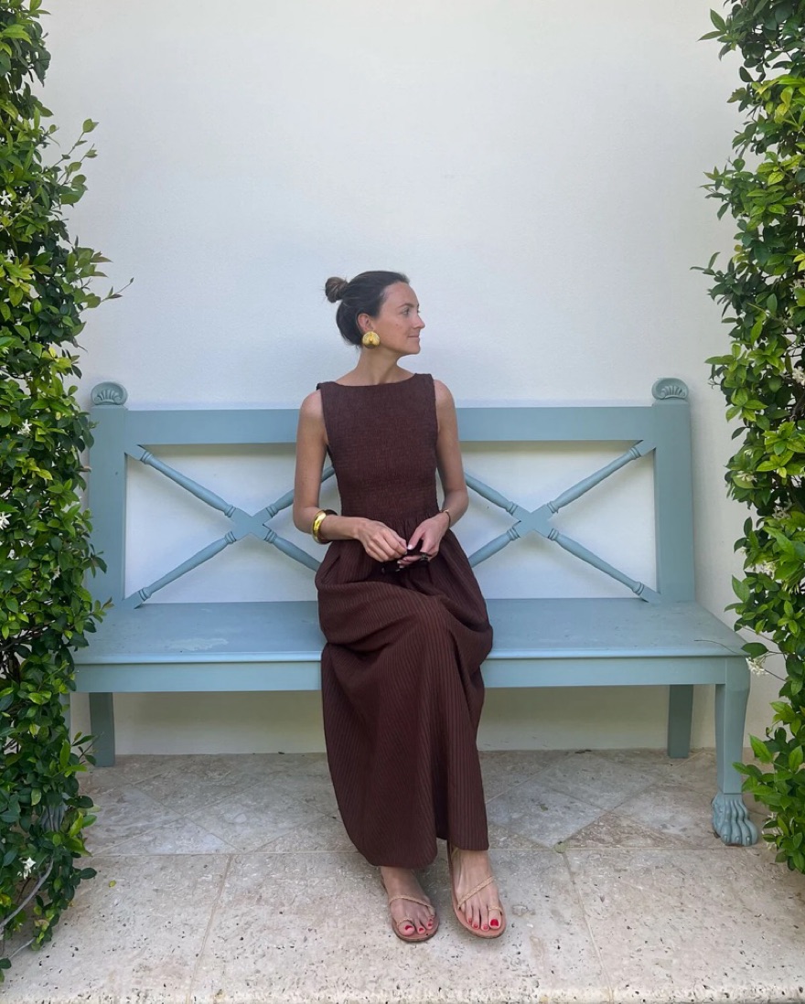 Hill House Cosima Nap Dress by Hill House Home - Pickle