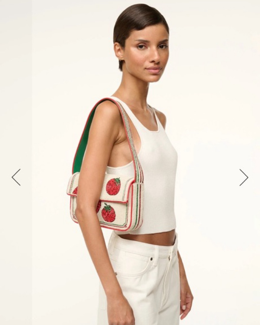 STAUD TOMMY BEADED BAG TOMATO by Staud - Pickle