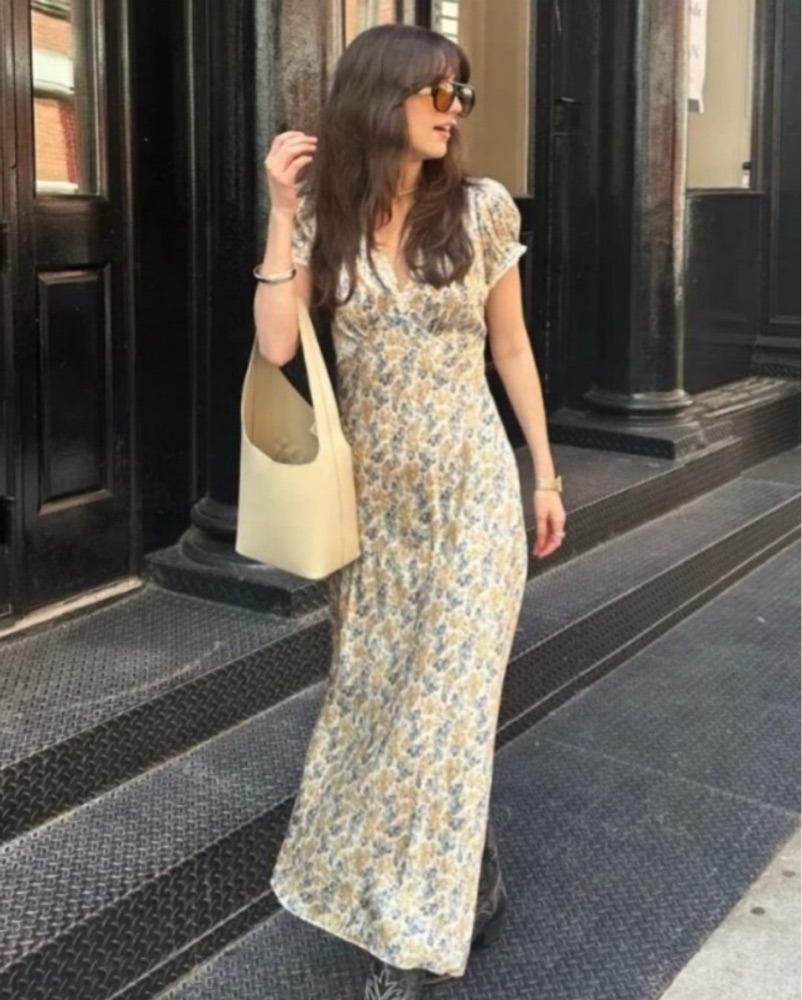 Doen Cerelia Silk Floral Maxi Dress by Doen - Pickle