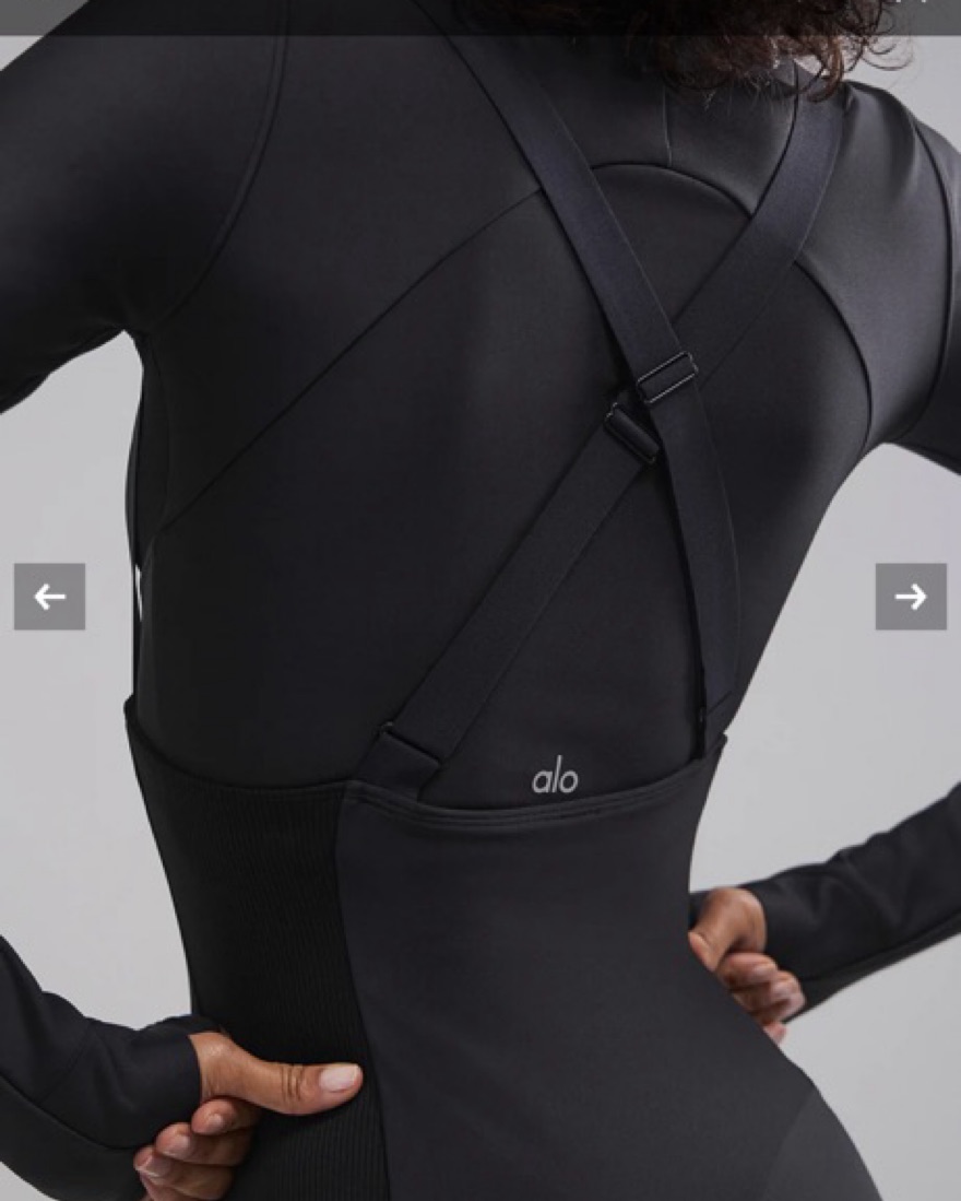 新品未使用試着のみ ALO Long Sleeve Black Ribbed Modal Long Sleeve - Black | ALO