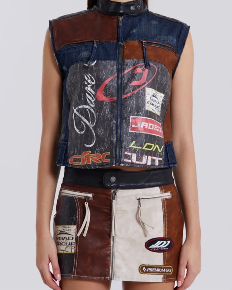 Jaded London Daytona Jacket And Skirt by Jaded London - Pickle