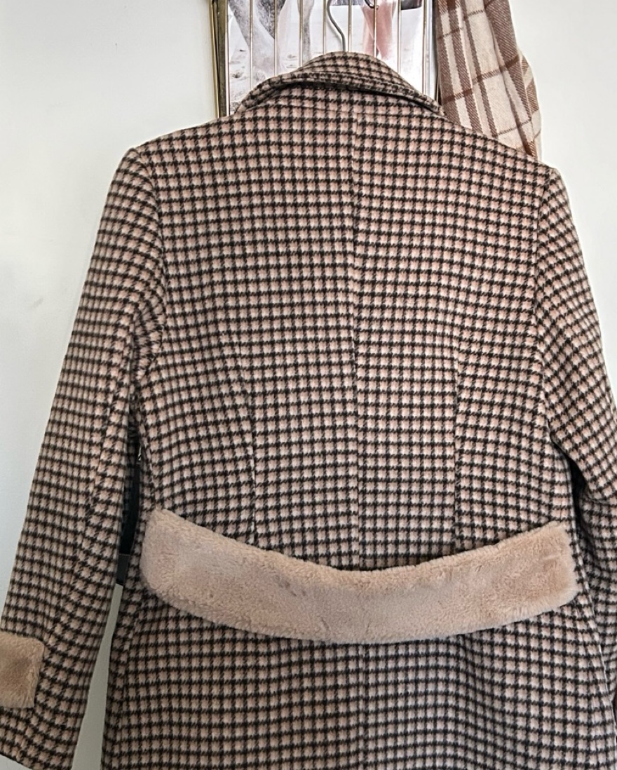 Petite Studio NYC Plaid Coat by Petite Studio - Pickle