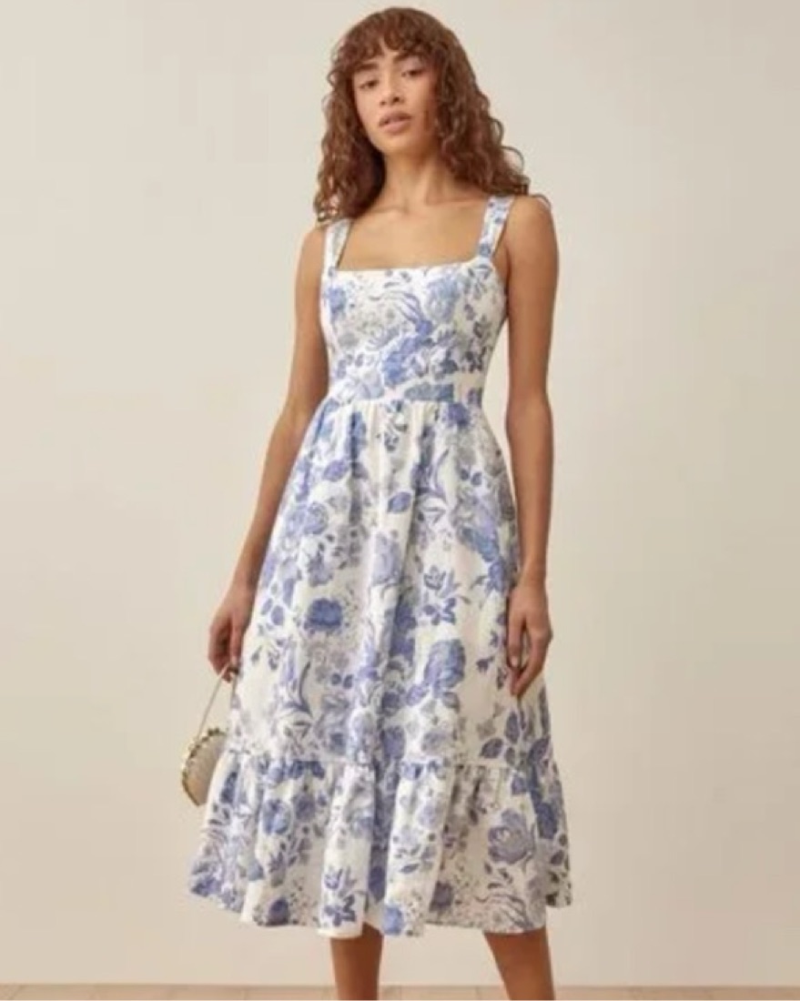 Reformation Bucatini Linen Dress by Reformation - Pickle