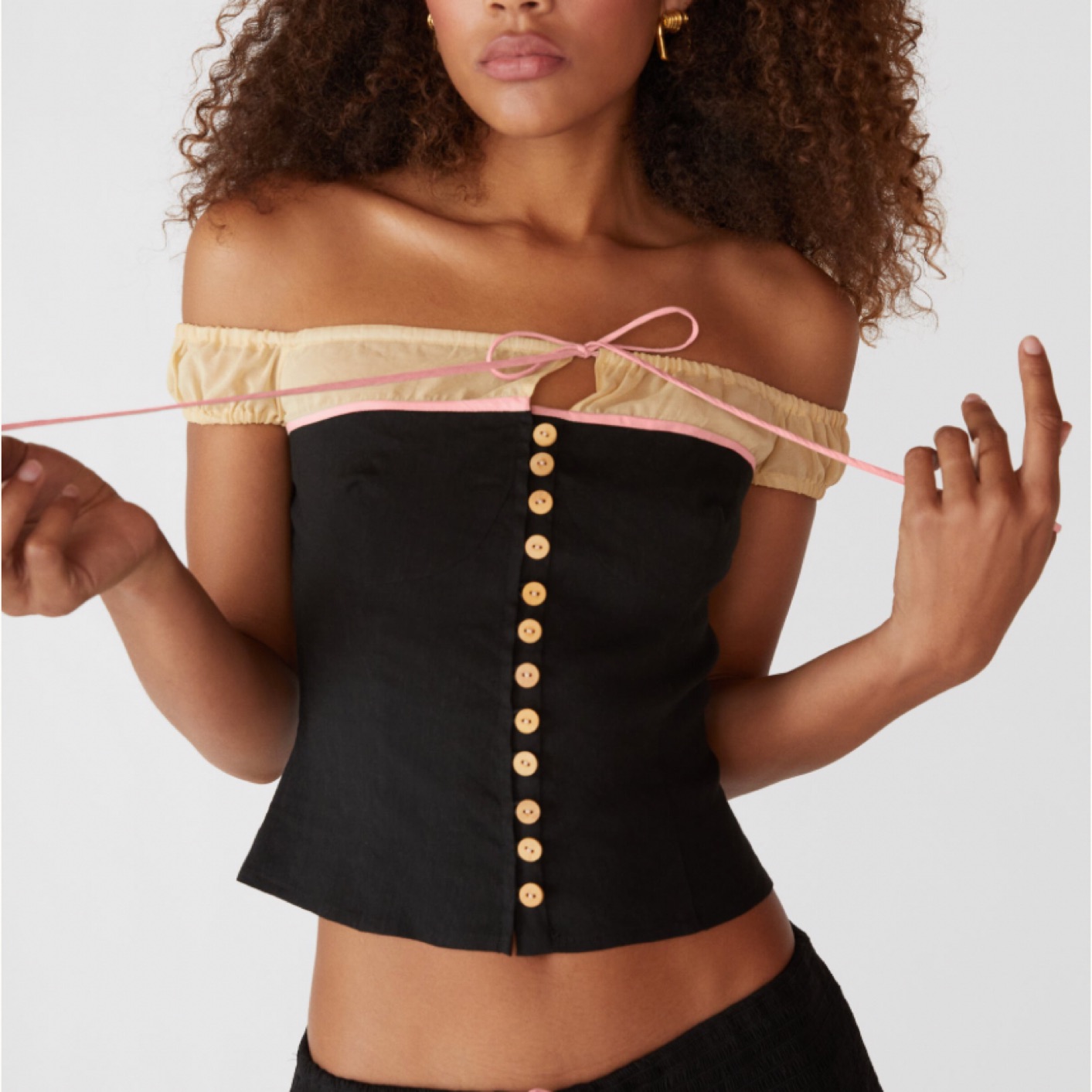 ベルト ORSEUND IRIS corset Orseund Iris Minimal Bustier In White by Orseund Iris - Pickle
