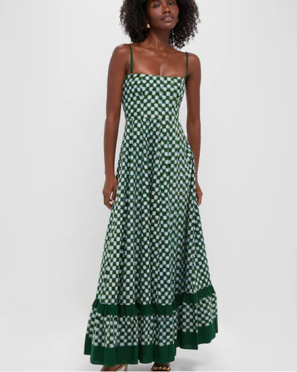 De Castro Green Checkmate Dress by De Castro - Pickle