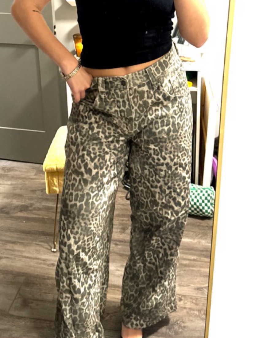 Jaded London Leopard Fade Colossus Jeans by Jaded London - Pickle
