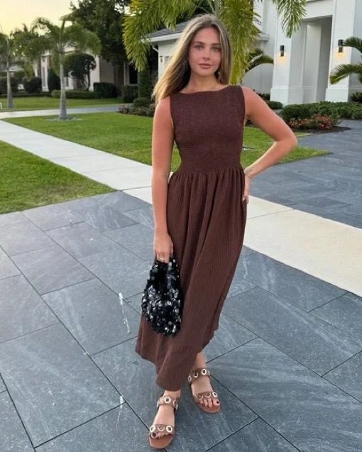 Hill House Cosima Nap Dress by Hill House Home - Pickle