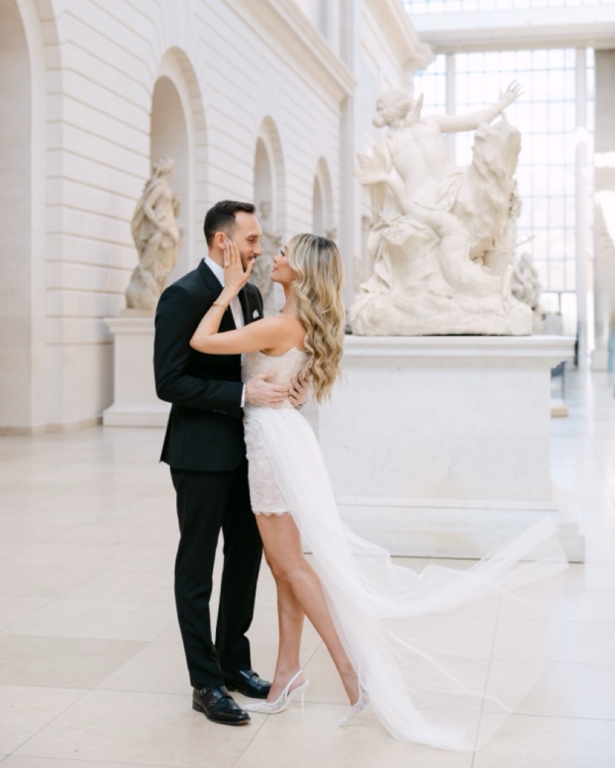 Sau Lee Reign Lace Bridal Mini Dress by Sau Lee - Pickle