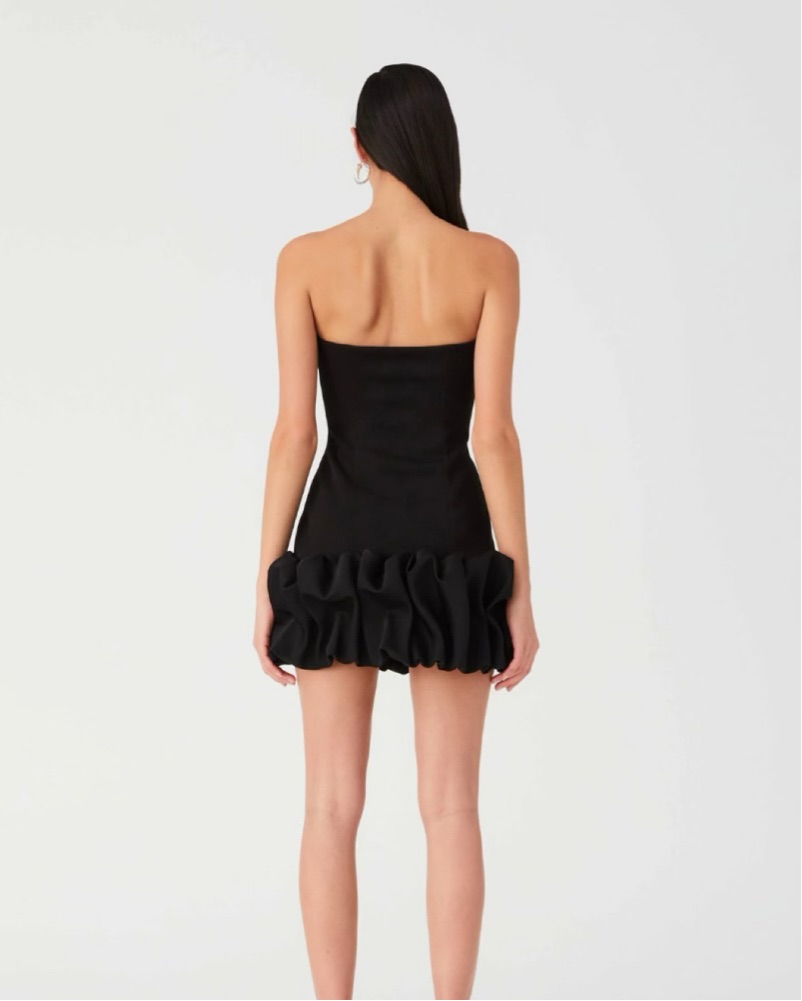 Misha Saphira Mini Dress With Bubble Hem by Misha - Pickle