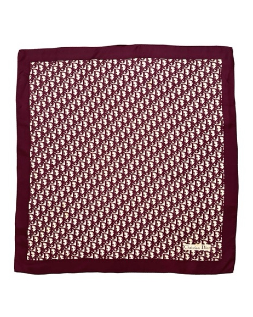 Christian Dior Burgundy Scarf by Christian Dior - Pickle