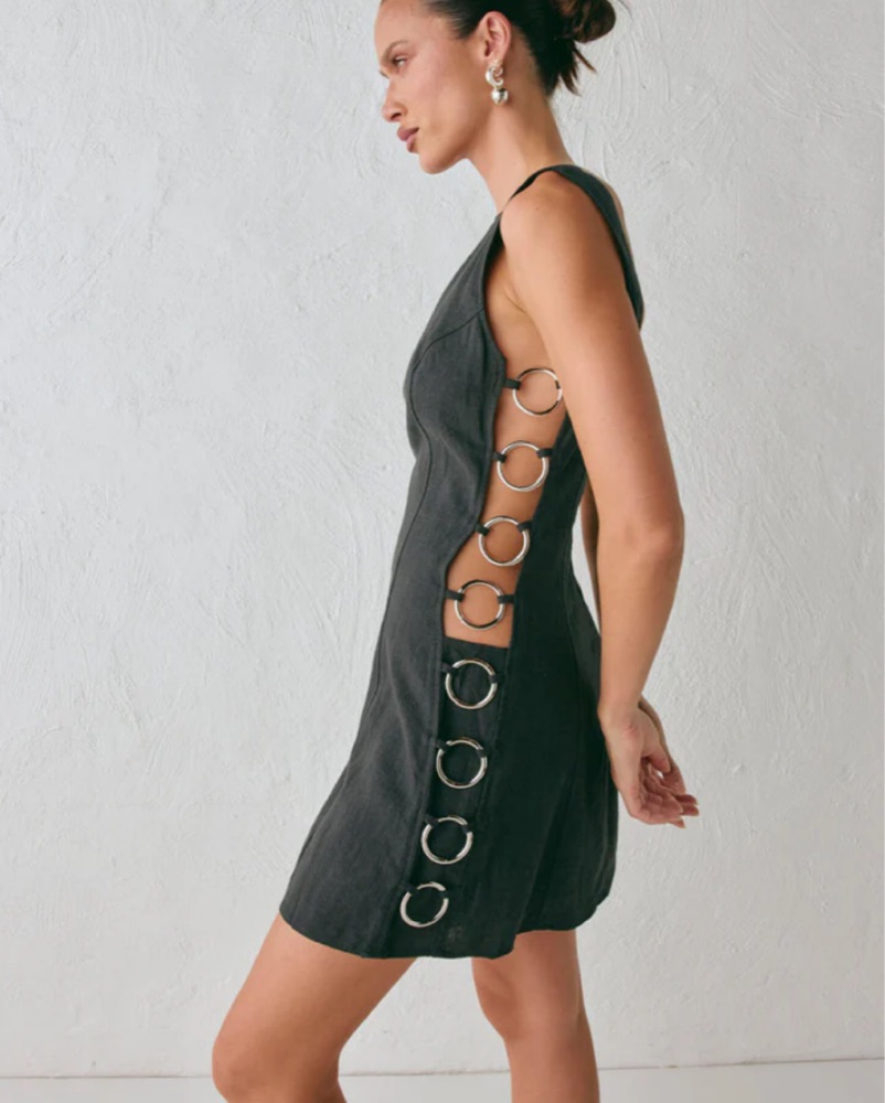VRG GRL Discoteca Mini Dress In Black by VRG GRL - Pickle