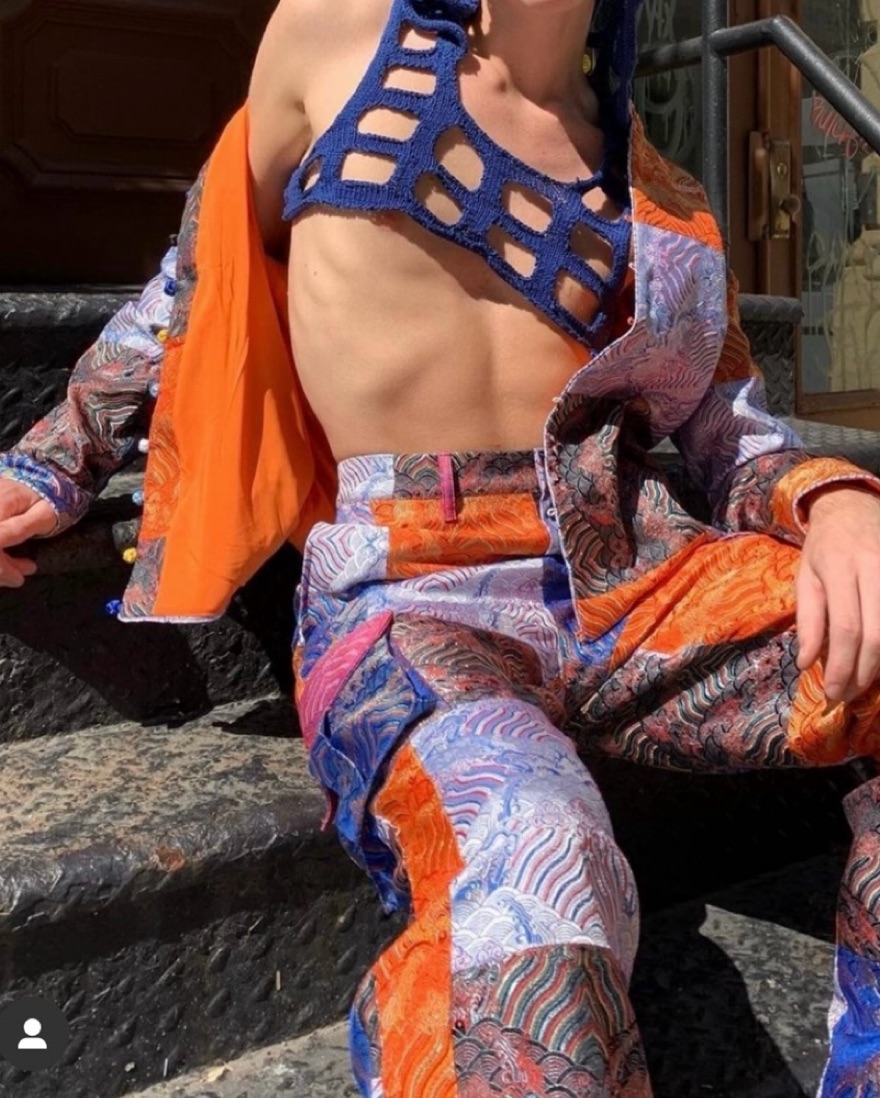 Asian Inspired Crop Top Jacket by Dwang - Pickle