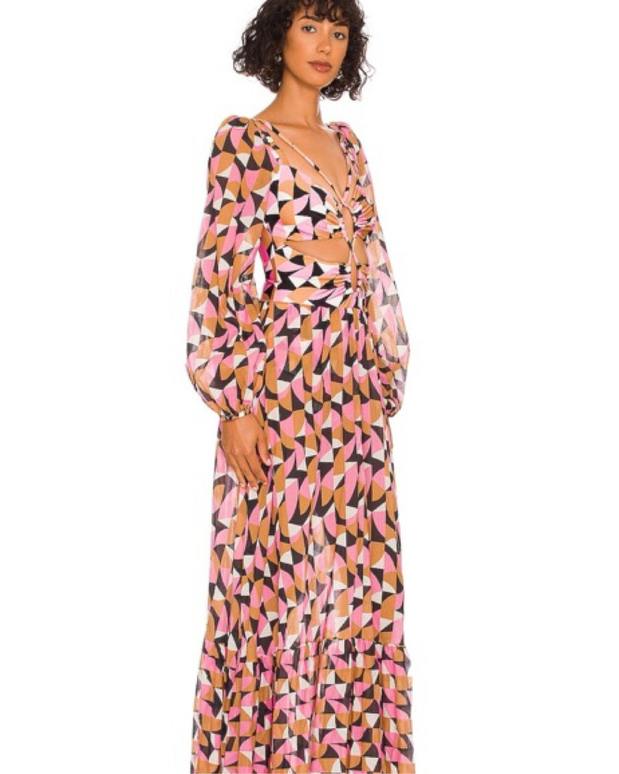 PatBO Piltka Lace Up Maxi Dress by PatBo - Pickle