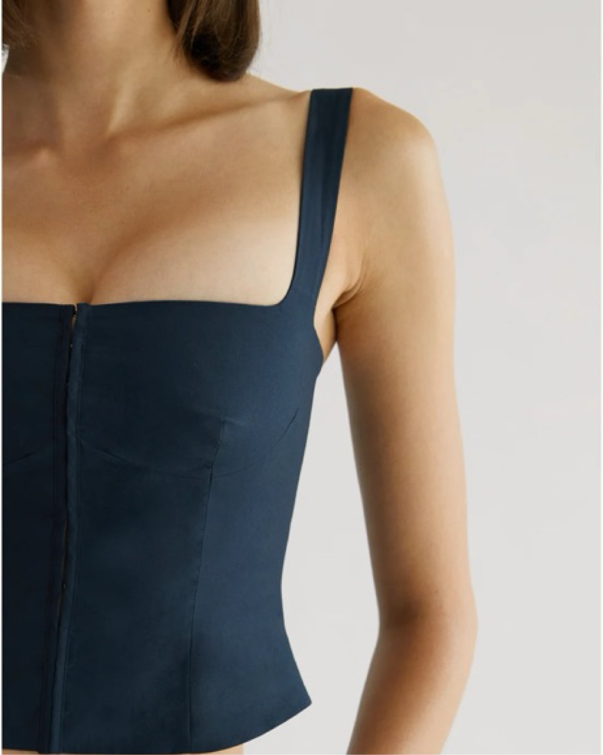 Orseund Iris Minimal Bustier In Navy by Orseund Iris - Pickle