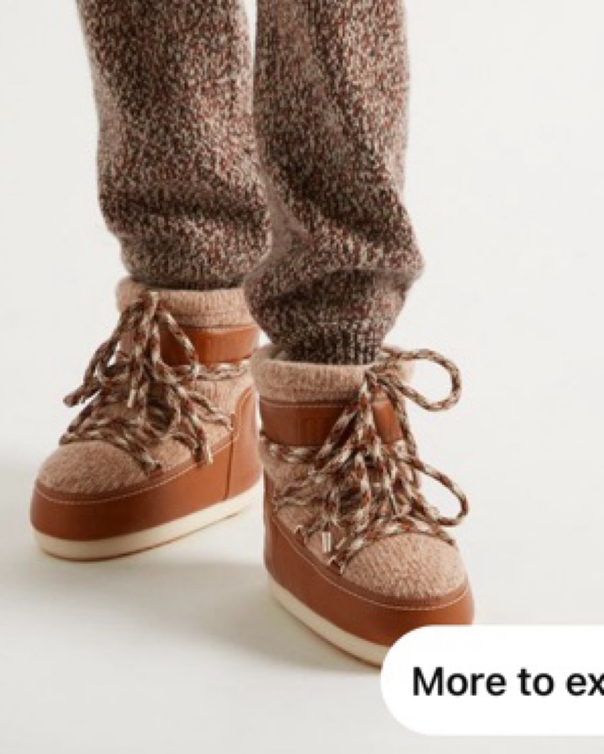 Brown Wool Chloe Moon Boots by Moon Boot - Pickle