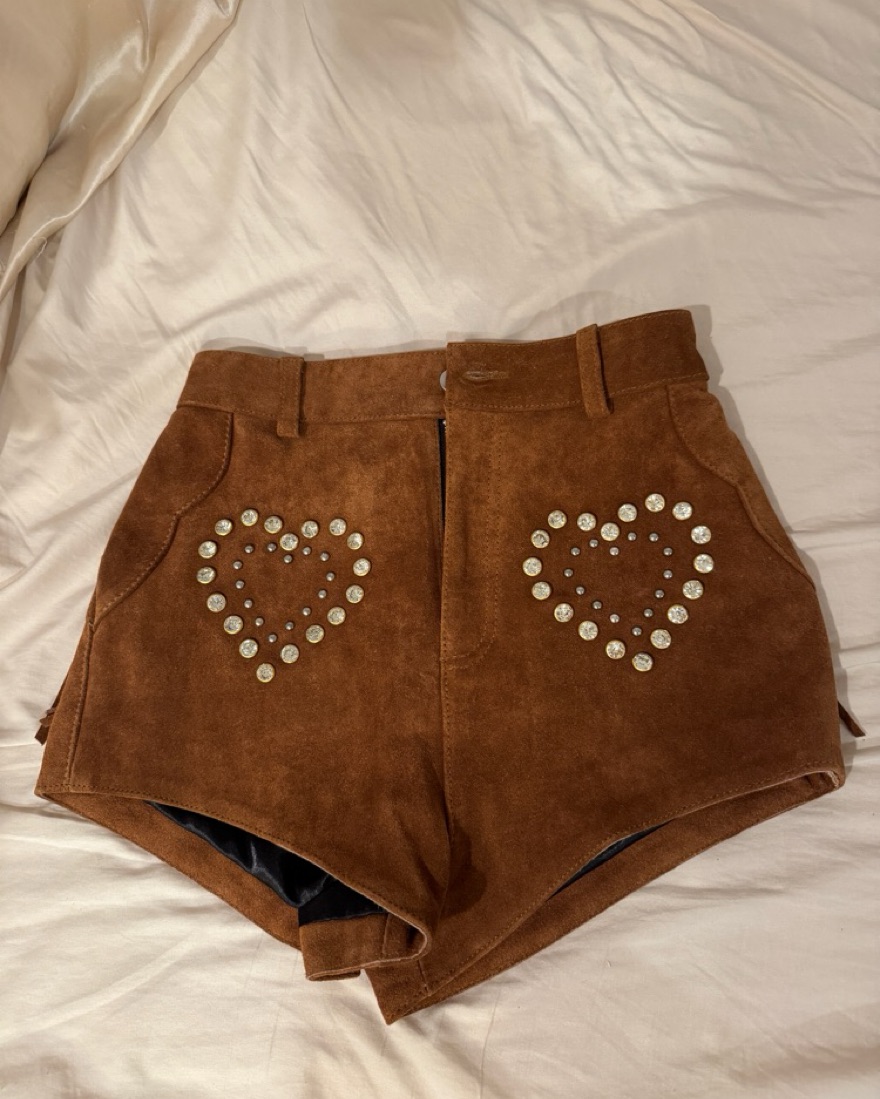 Understated Leather Wanted Shorts by Revolve - Pickle