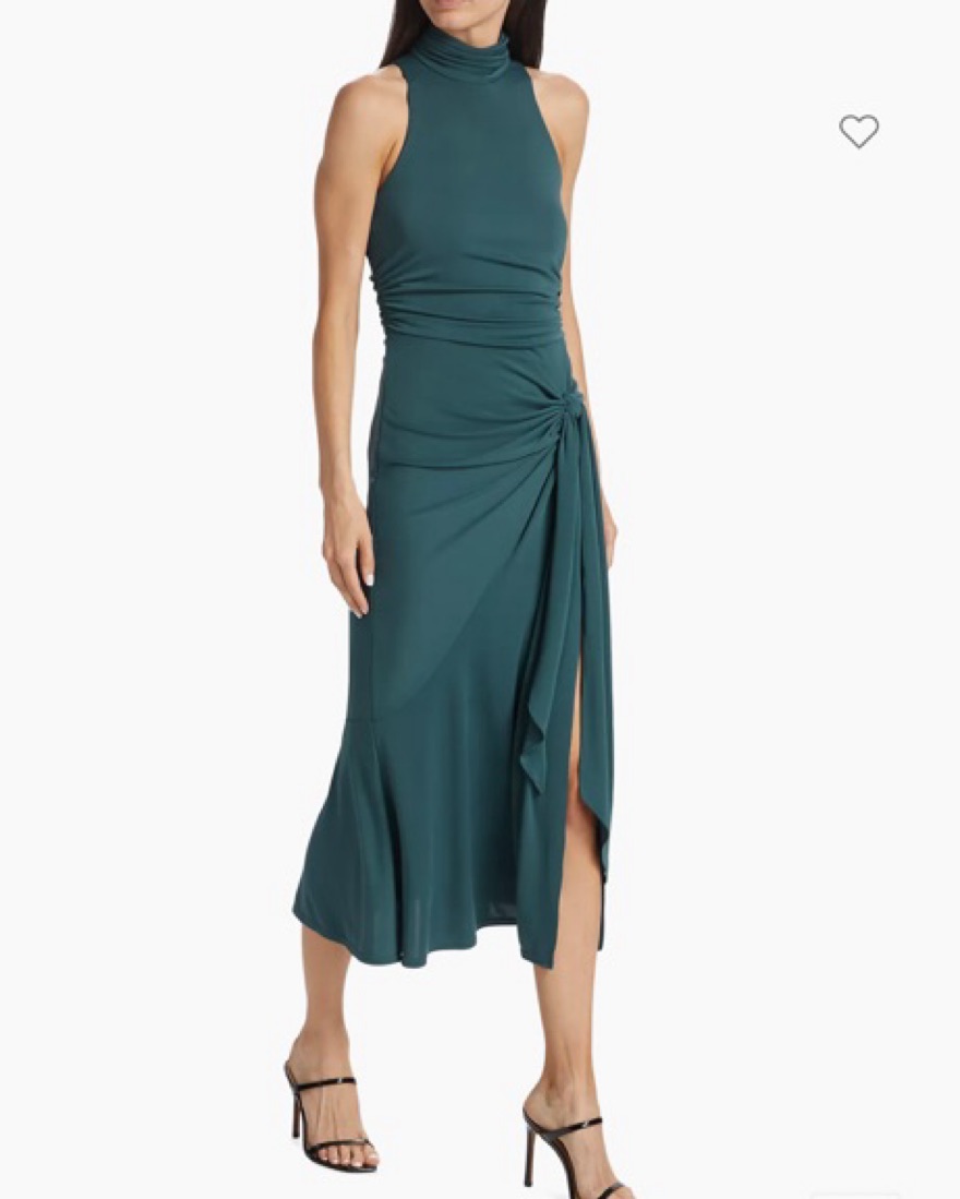 PEZ サイケデリック　グリーンブラック Cinq A Sept Green Midi Dress by Cinq A Sept - Pickle