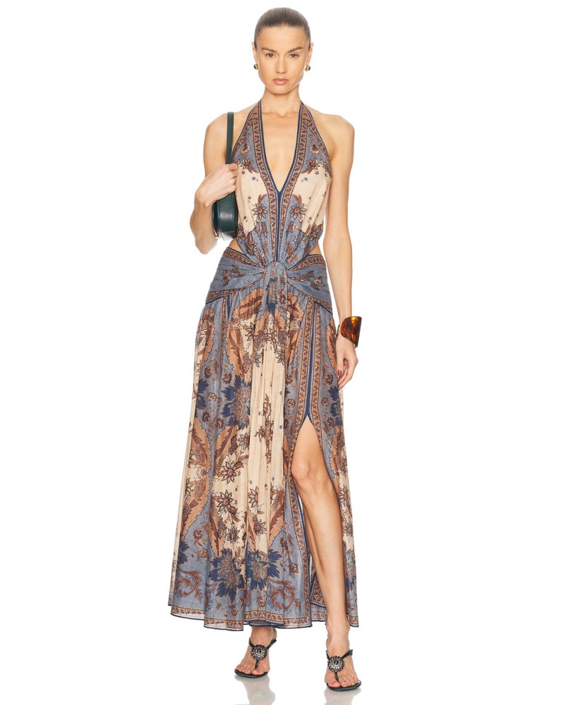 Zimmermann Ascension Plunge Halter Dress by Zimmermann - Pickle