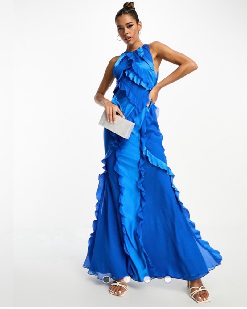 ASOS Blue Ruffled Dress by ASOS - Pickle
