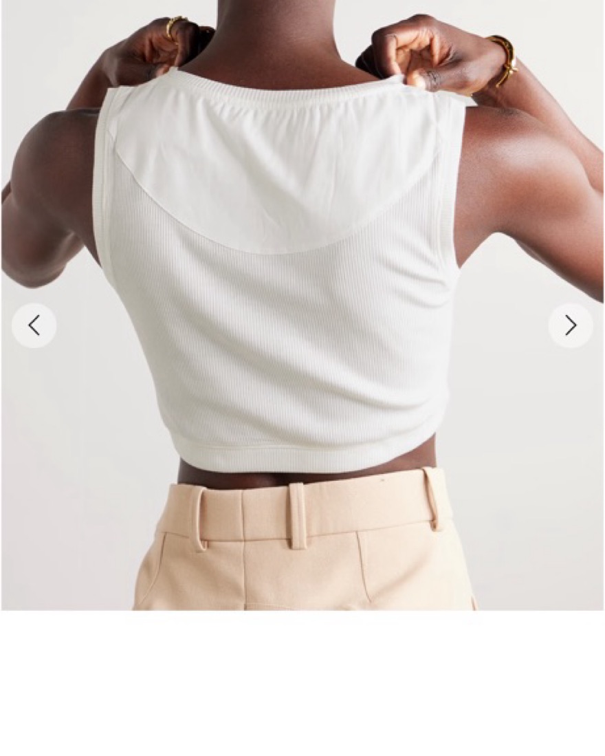 LOEWEキャミソール LOEWE Anagram Cropped Tank by Loewe - Pickle