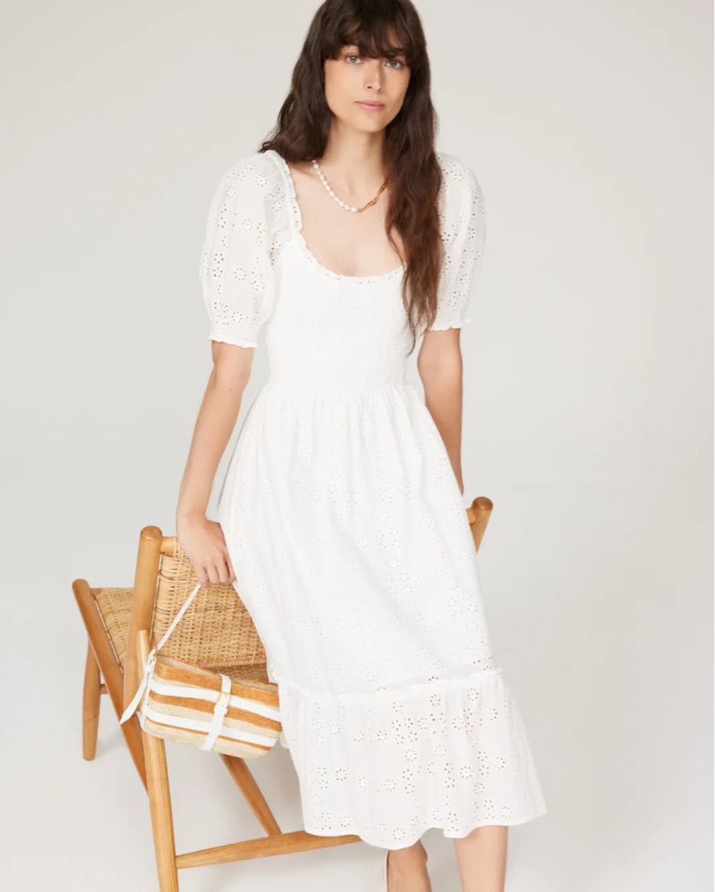 Hill House Eyelet Louisa Nap Dress by Hill House Home - Pickle