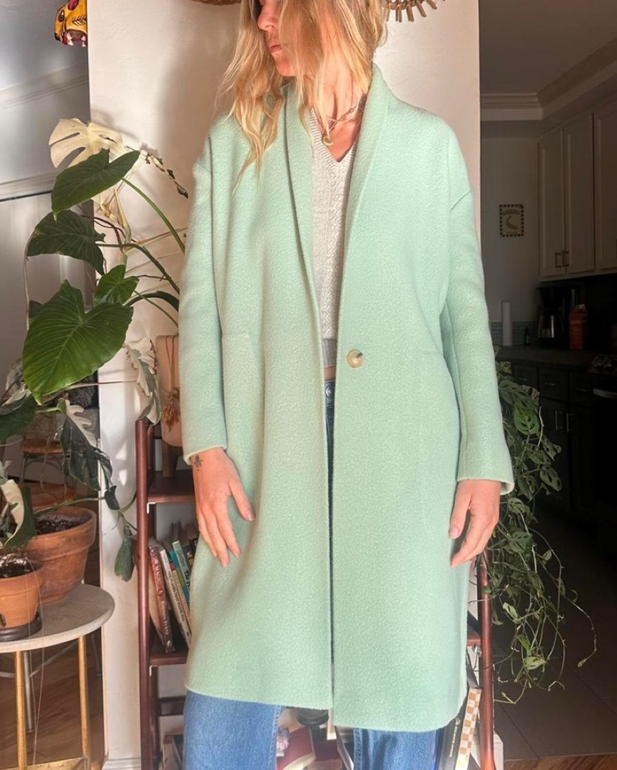 Vince Mint / Sea Foam Green Wool Coat by Vince - Pickle